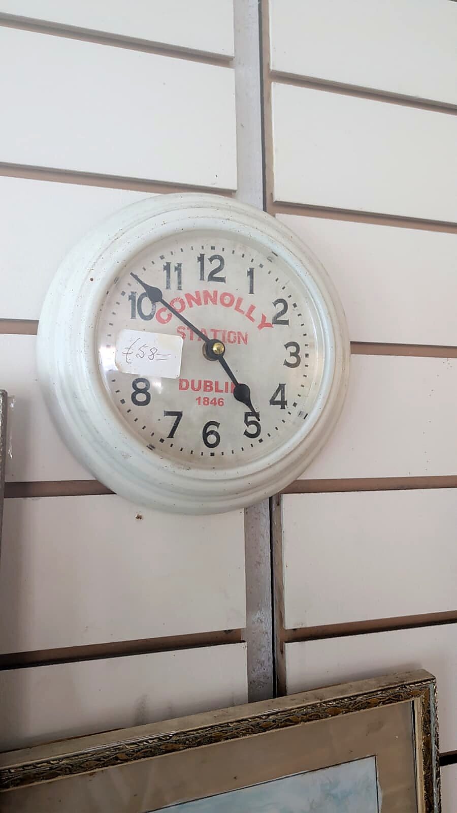 Connolly Station Dublin 1846 wall clock at Tom's Curios
