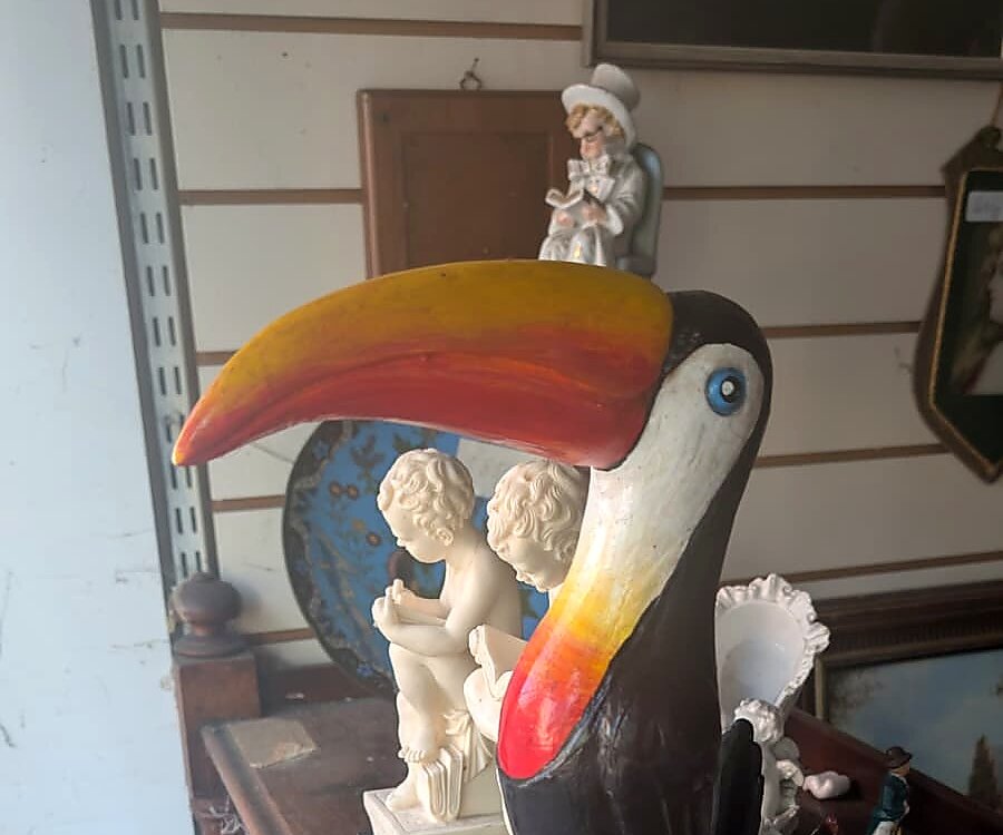 Vintage Guinness toucan statue for sale at Tom's Curios